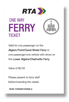 One Way Ferry Ticket